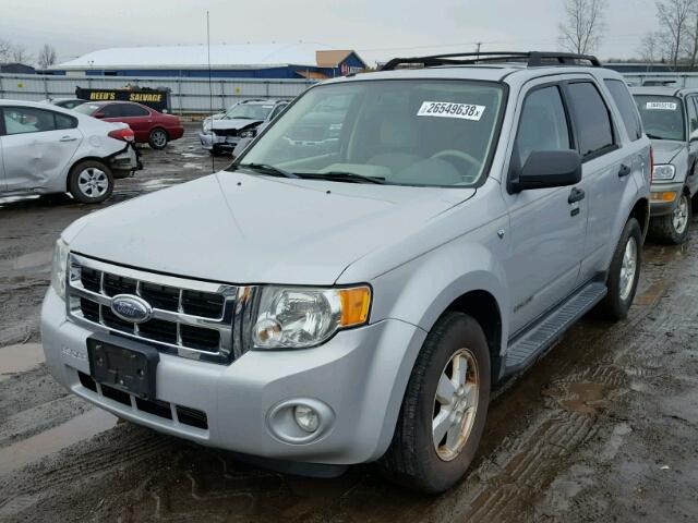 1FMCU03108KB36131 - 2008 FORD ESCAPE XLT SILVER photo 2