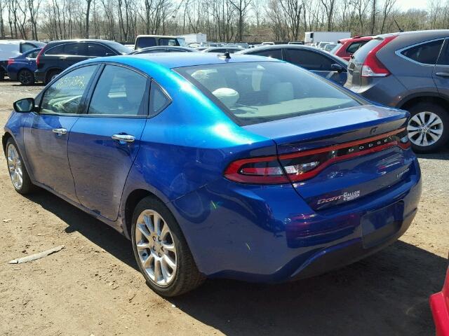 1C3CDFCA4DD132514 - 2013 DODGE DART LIMIT BLUE photo 3