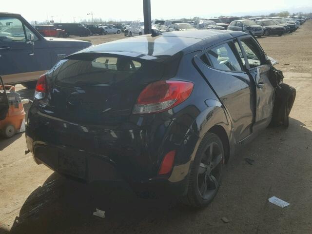 KMHTC6AD4EU183701 - 2014 HYUNDAI VELOSTER BLACK photo 4