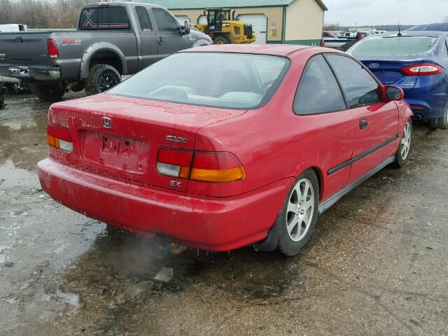 1HGEJ8242VL117927 - 1997 HONDA CIVIC EX წითელი ფოტო 4