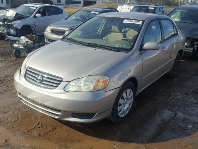 2T1BR38E63C102011 - 2003 TOYOTA COROLLA CE BEIGE photo 2