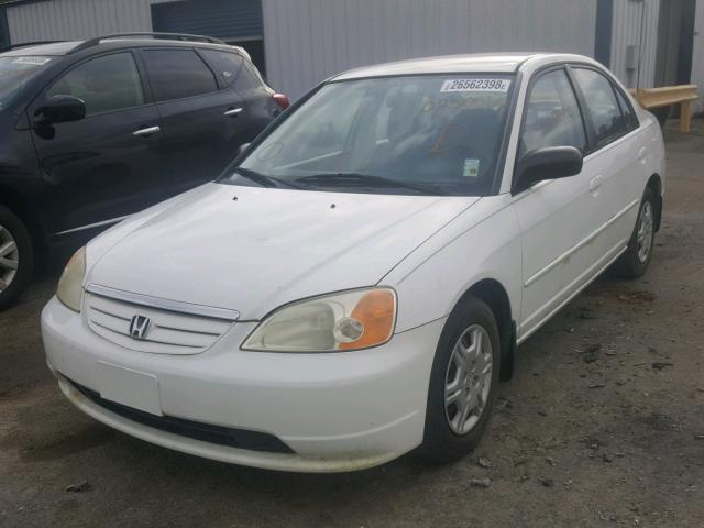 1HGES16552L025052 - 2002 HONDA CIVIC LX WHITE photo 2