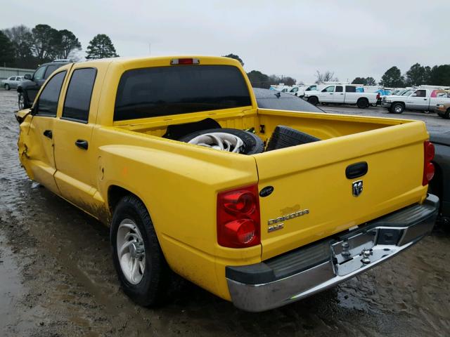 1D7HE48K56S573464 - 2006 DODGE DAKOTA QUA YELLOW photo 3