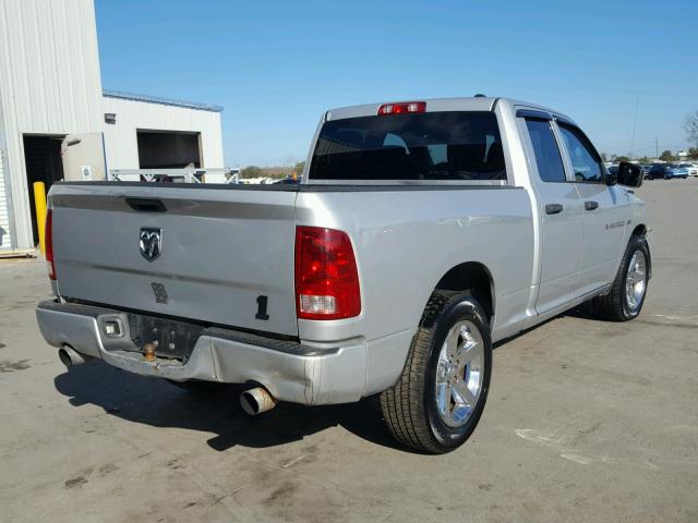 1C6RD6FT0CS182864 - 2012 DODGE RAM 1500 S GRAY photo 4