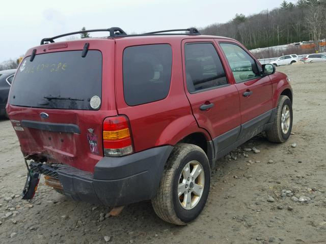 1FMYU93147KA65850 - 2007 FORD ESCAPE XLT RED photo 4