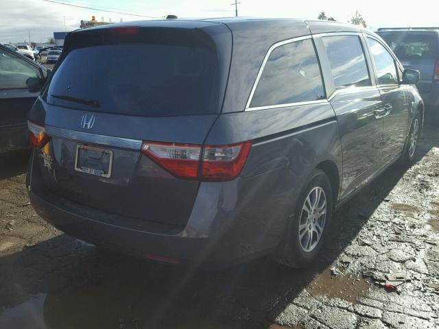 5FNRL5H69CB088881 - 2012 HONDA ODYSSEY EX GRAY photo 4