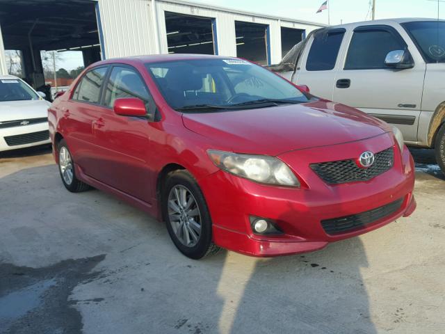 1NXBU40E99Z078844 - 2009 TOYOTA COROLLA BA RED photo 1