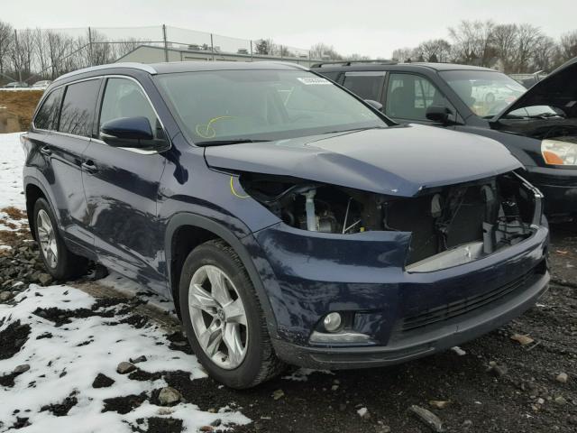 5TDDKRFH7GS285364 - 2016 TOYOTA HIGHLANDER BLUE photo 1