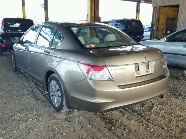 1HGCP26359A023997 - 2009 HONDA ACCORD LX GOLD photo 3