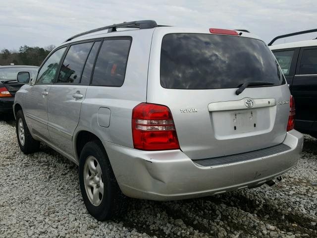 JTEGD21A820041867 - 2002 TOYOTA HIGHLANDER SILVER photo 3