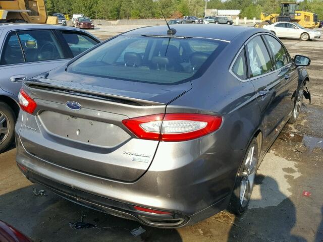 3FA6P0K99DR147964 - 2013 FORD FUSION TIT GRAY photo 4