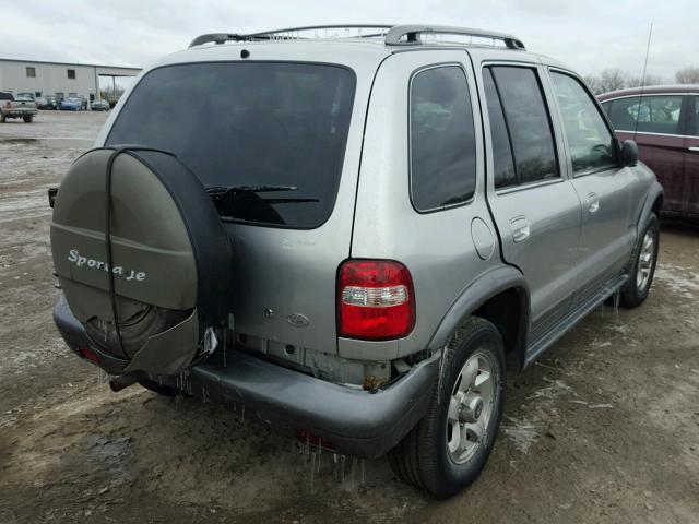 KNDJA723325120818 - 2002 KIA SPORTAGE SILVER photo 4