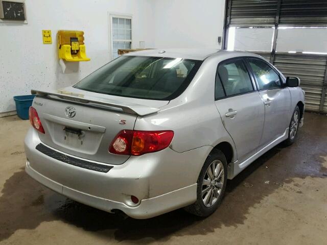 1NXBU4EE1AZ241029 - 2010 TOYOTA COROLLA BA SILVER photo 4