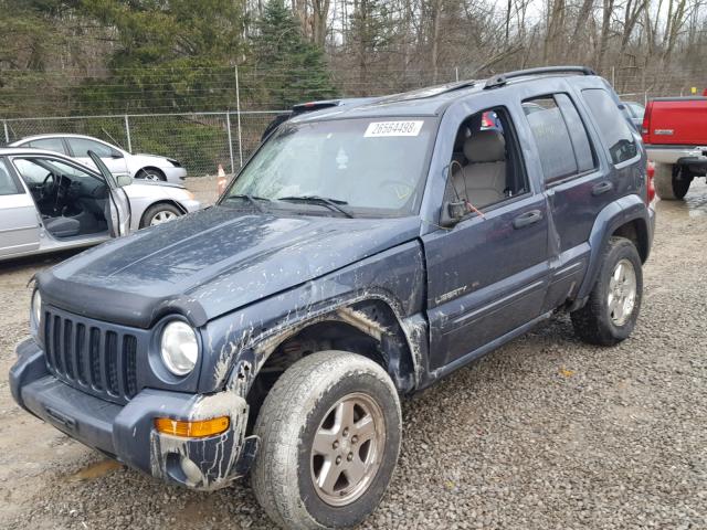 1J4GL58K22W330760 - 2002 JEEP LIBERTY LI BLUE photo 2