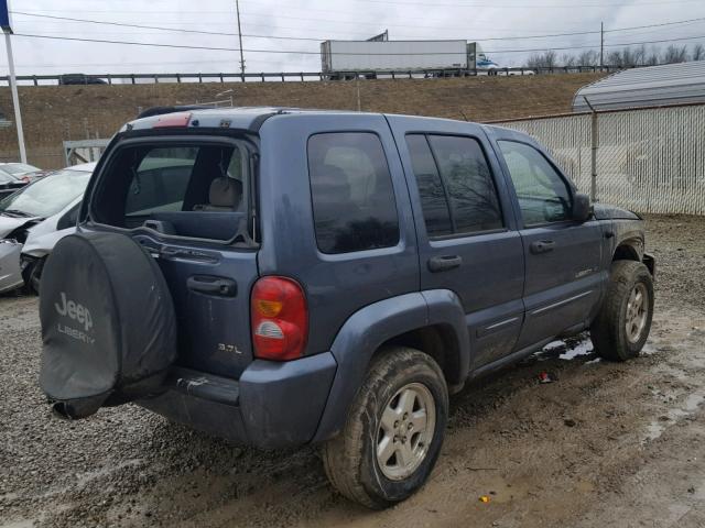 1J4GL58K22W330760 - 2002 JEEP LIBERTY LI BLUE photo 4