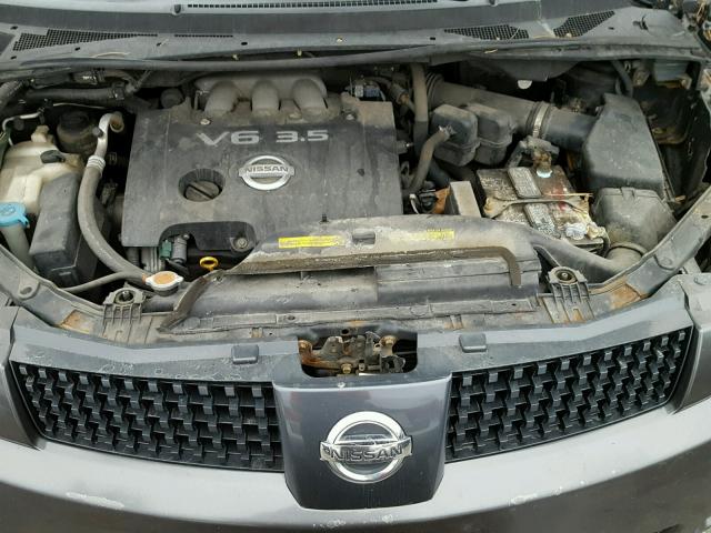 5N1BV28U86N121587 - 2006 NISSAN QUEST S GRAY photo 7