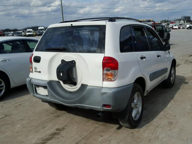 JTEGH20VX10006786 - 2001 TOYOTA RAV4 WHITE photo 4