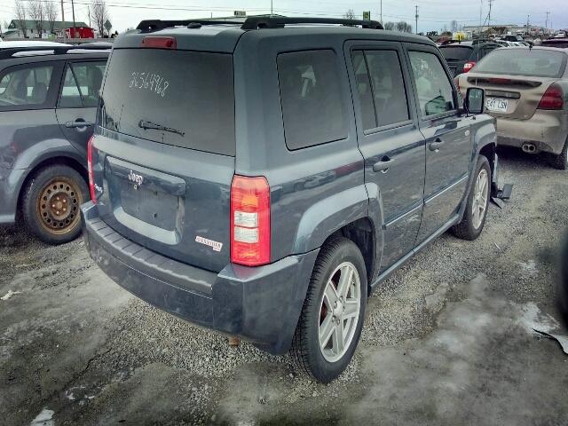 1J8FF28W38D635725 - 2008 JEEP PATRIOT SP BLUE photo 4