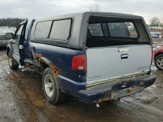 1GCCS19W418151723 - 2001 CHEVROLET S TRUCK S1 BLUE photo 3