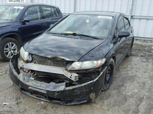 2HGFA1F62AH040541 - 2010 HONDA CIVIC BLACK photo 2