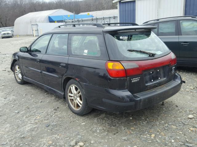 4S3BH646335301467 - 2003 SUBARU LEGACY GT BLACK photo 3