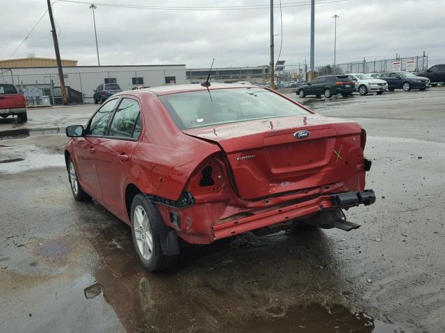 3FAHP0GA3AR376390 - 2010 FORD FUSION S RED photo 3