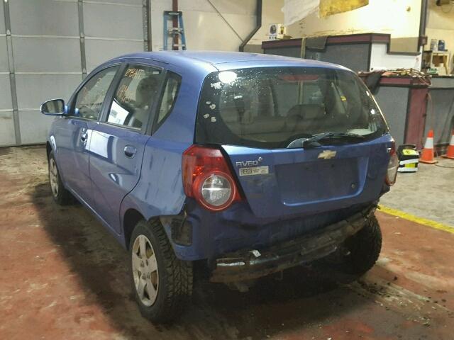 KL1TD66E69B616706 - 2009 CHEVROLET AVEO LS BLUE photo 3