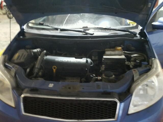 KL1TD66E69B616706 - 2009 CHEVROLET AVEO LS BLUE photo 7