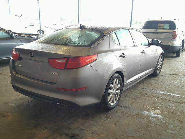 5XXGN4A77EG281903 - 2014 KIA OPTIMA EX GRAY photo 4