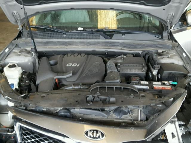 5XXGN4A77EG281903 - 2014 KIA OPTIMA EX GRAY photo 7