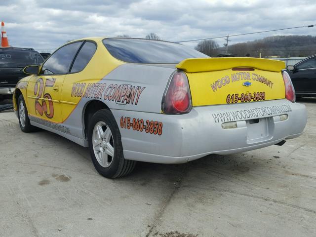 2G1WW12E649163991 - 2004 CHEVROLET MONTE CARL YELLOW photo 3