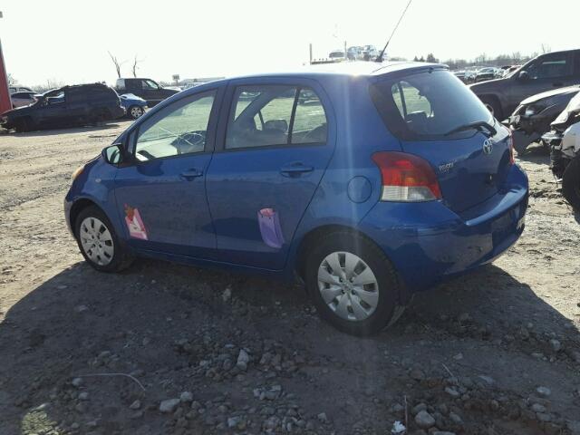 JTDKT923995259954 - 2009 TOYOTA YARIS BLUE photo 3