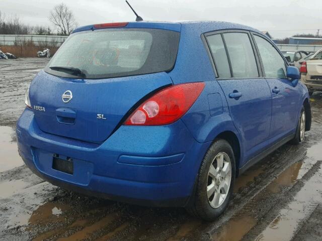 3N1BC13E67L434436 - 2007 NISSAN VERSA S BLUE photo 4