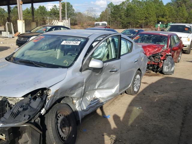 3N1CN7APXDL831620 - 2013 NISSAN VERSA S SILVER photo 10