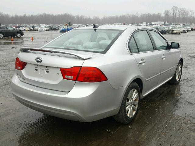 KNAGG4A81A5391067 - 2010 KIA OPTIMA LX SILVER photo 4