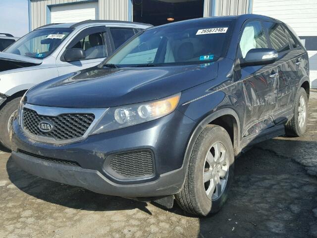 5XYKTCA69CG207876 - 2012 KIA SORENTO BA BLUE photo 2