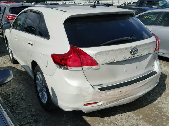 4T3ZA3BB1CU060079 - 2012 TOYOTA VENZA LE WHITE photo 3