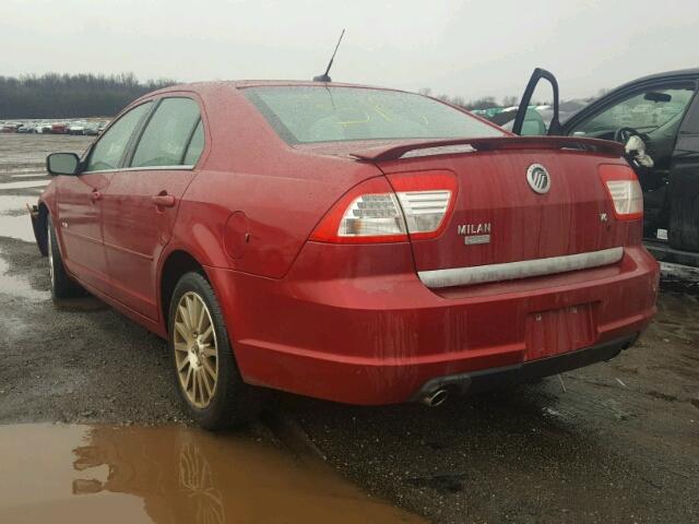 3MEHM08157R614250 - 2007 MERCURY MILAN PREM BURGUNDY photo 3