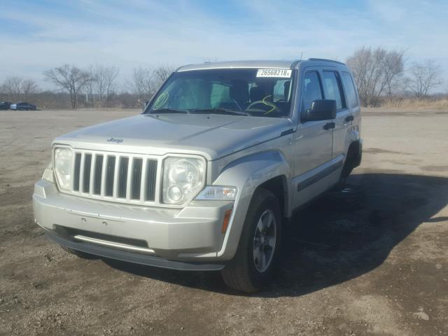 1J8GN28K18W170385 - 2008 JEEP LIBERTY SP SILVER photo 2