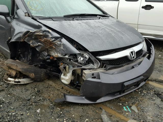 2HGFA1F67AH571069 - 2010 HONDA CIVIC GRAY photo 9