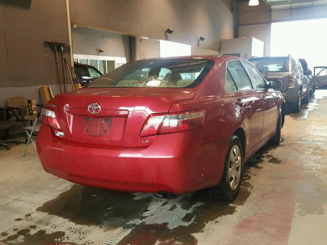 4T1BE46K28U202333 - 2008 TOYOTA CAMRY CE RED photo 4