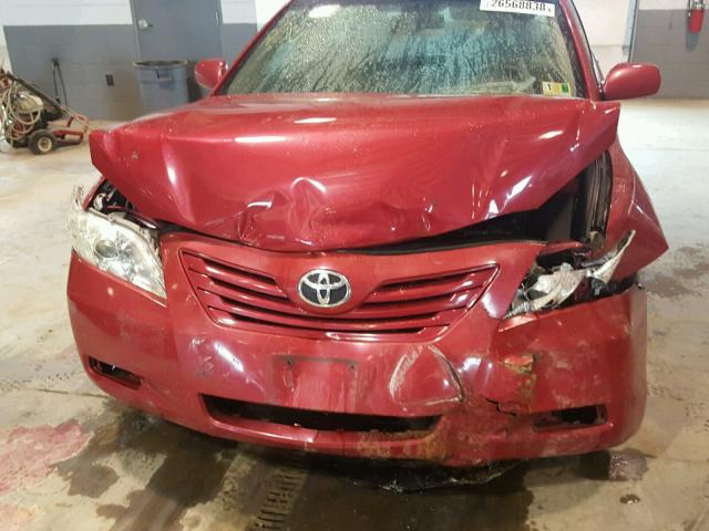 4T1BE46K28U202333 - 2008 TOYOTA CAMRY CE RED photo 9