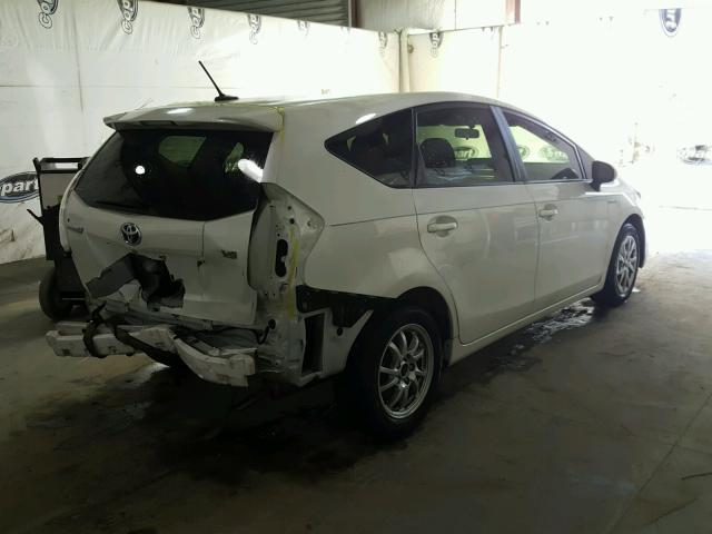 JTDZN3EU5FJ017238 - 2015 TOYOTA PRIUS V WHITE photo 4