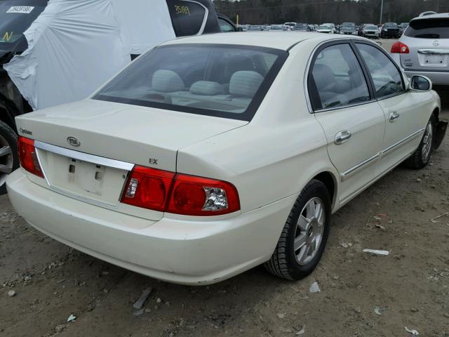 KNAGD126445348352 - 2004 KIA OPTIMA EX CREAM photo 4