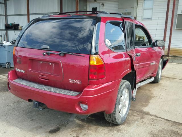 1GKDT13S342366190 - 2004 GMC ENVOY RED photo 4