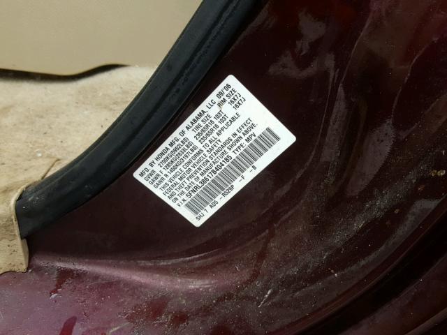 5FNRL38617B404185 - 2007 HONDA ODYSSEY EX MAROON photo 10