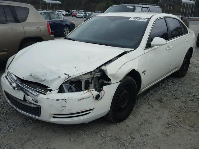 2G1WT55K489159039 - 2008 CHEVROLET IMPALA LT WHITE photo 2