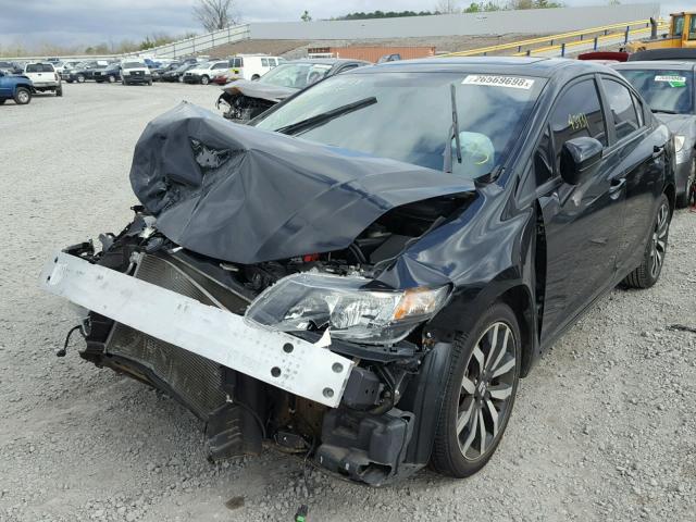 2HGFB2F94EH523645 - 2014 HONDA CIVIC EXL BLACK photo 2