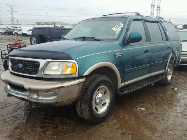 1FMFU18L3VLA70077 - 1997 FORD EXPEDITION GREEN photo 2