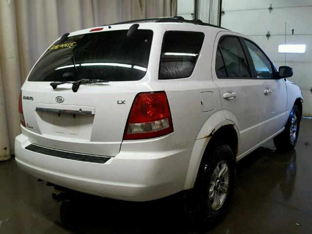 KNDJC733X55408137 - 2005 KIA SORENTO EX WHITE photo 4